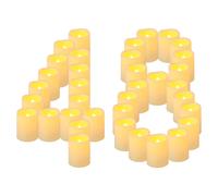 Yakpo 48 Pack 5cm Flameless Flickering Electric Votive