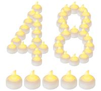 Yakpo 48 Pack Flameless Waterproof Outdoor LED Floating Tea Lights