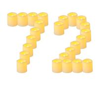 Yakpo 72 Pack 3.8cm x 4.6cm Tea Lights Candles Battery Operated, Flameless Flickering LED Tealights, Electric Flicker Small Fake Votive Candles Bulk for Wedding Party Halloween Christmas Decorations
