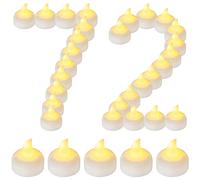 Yakpo 72 Pack Flameless Flickering Floating Tea Lights, Warm White Battery Operated Outdoor Waterproof Candles, LED Votive Tealight Candles Bulk for Wedding Centerpiece Vase Pond Halloween Decorations