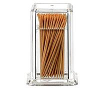 Yakri Acrylic Toothpick Cotton Swab Holder Dispenser Organizer Clear Storage Box with Lid (Rectangle Shape) YTBH-08122