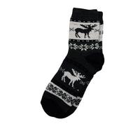 YakTrax Unisex Cabin Socks Crew Slipper, Black, Medium UK