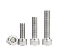 YAKUFAST 1~10pcs M6 M8 M10M12 Fine Thread Hex Hexagon Socket Head Cap Screws 304 A2 Stainless Steel Allen Bolts Pitch 0.75/1.0/1.25/1.5mm(M8x1.0x80mm-2pcs)