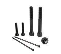 YAKUFAST 1~20pcs M3 M4 M5 M6 M8 Black Half Thread Lengthened Long Allen Hexagon Hex Socket Cap Head Screw Bolt Grade 12.9 Steel L=30-300mm(230mm-1pcs,M5)