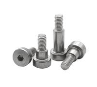 YAKUFAST 1-30pcs M2 M2.5 M3 M4 M5 M6 M8 M10 D2.5-d12 304 Stainless Steel Hexagon Hex Socket Cap Head Roller Bearing Shoulder Screw Bolt(45mm,D6x M5 (5pcs))