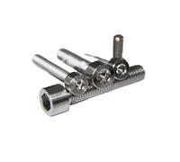 YAKUFAST 1 Pc M2 M2.5 M3 M4 Metric X 4 5 6 8 10 12 14 15 16 18 20 Mm TC4 GR5 Titanium Alloy Screws Cap Head Hex Scoket(M4x10mm)