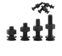 YAKUFAST 10/20/50Sets Nylon Countersunk Bolt Nut Washers Plastic Insulation Flat Head Screw M2 M2.5 M3 M4 M5 M6 Length:4~40mm(50 Sets,6mm,M3)