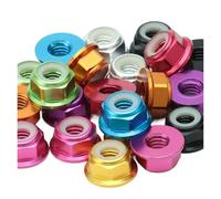 YAKUFAST 10/5pcs Colourful Flange Aluminum Nuts M2 M3 M4 M5 M6 M8 Nylon Hex Insert Lock Nut Locknuts Self-locking Nut For RC Model Parts(Gold,M2.5 10pcs)