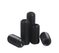 YAKUFAST 10pcs Headless Cup Point M2 .5 M3 M4 M5 M6 M8 M10 Carbon Steel Hex Socket Set Screw Hardness 12.9 GRADE(45mm X10pcs,M8)