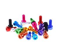 YAKUFAST 10pcs/lot DIN912 Aluminum Allen Screw M3 M4 M5 M6 Colourful Alloy Hexagon Hex Socket Cap Head Machine Bolts(Light Blue,M5x16)