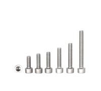 YAKUFAST 10PCS M1.6 M2 M2.5 M3 M4 M5 M6 M8 M10 M12 M14 M16 X 3-120mm Length Pure Titanium TA2 GR2 Hex Allen Socket Cap Head Screw Bolt(M10x45mm)