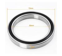 YAKUFAST 1pc 6811 6812 6813 6814 6815 6816 6817 6818 6819 6820 2RS DDU RS Bearing Thin Deep Groove Ball Bearings(6811-2RS 55X72X9mm)