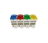 YAKUFAST 1pcs Electric Split Din Rail Terminal Block Junction Box Power Wire Electrical Connector UKK80A 125A 160A 250A 400A 500A(UKK-160A,Blue)
