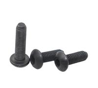 YAKUFAST 2-80PCS M1.6 M2 M2.5 M3 M4 M5 M6 M8 M10 M12 Grade 10.9 Carbon Steel Semi-Round Hex Hexagon Head Screws | Pan Head Bolts(25mm,M6 (20PCS))