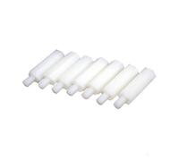 YAKUFAST 20-50pcs Male To Female M2 .5 M3 M4 White Black Pcb Nylon Standoff Spacer Column Plastic Spacing Screws(White,12MM_M4 20PCS)