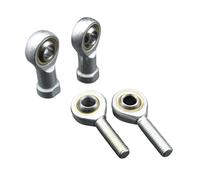 YAKUFAST 2Pcs Rod End Bearing 5mm 6mm 8mm10mm 12mm M5 M6 M8 M10 M12 SA SI T/K Ball Right Left Threaded Self-Lubricating Joint Bearings(Male 8mm,LEFT THREAD_2PCS)