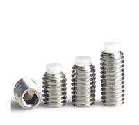 YAKUFAST 304 Stainless Steel Nylon Head Buffer Screw Plastic Plunger POM Machine Rice Top Wire Wave Bead M2.5,M3,M4,M5 M6~16(20mm,M4 (5Pcs))