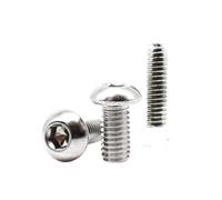 YAKUFAST 5/10/50pcs ISO7380 M1.6 M2 M2.5 M3 M4 M5 M6 M8 304 Stainless Steel Hex Hexagon Socket Button Round Head Screw Bolt L= 3-100mm(4mm,M3 50pcs)
