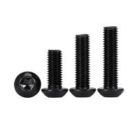 YAKUFAST 5~50pcs M3 M4 M5 M6 M8 Black Torx Button Head Screw Grade 10.9 Steel Six Lobe Torx Pan Round Head Bolt Length 4mm~40mm(M4x25 20pcs)