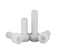 YAKUFAST 5~50pcs M3 M4 M5 M6 M8 M10 M12 White Nylon Hex Socket Head Cap Screws Plastic Allen Bolts Screw For Heat/Electricity Insulation(35mm,M5 20pcs)