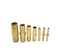 YAKUFAST Brass Straight Hose Pipe Fitting Equal Barb 4mm 5mm 6mm 8mm 10mm 12mm 16mm 19mm 25mm Gas Copper Barbed Coupler Connector Adapter(25mm-19mm)