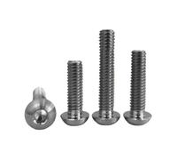 YAKUFAST M2 M3 M4 M5 M6 M8 X 6-100mm Length TC4 GR5 Titanium Alloy Screws Button Head Hex Allen Bolt Screw Bicycle Motorcycle(M4x30 mm)