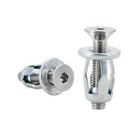 YAKUFAST M4 M5 M6 M8 Petal Shape Rivet Nut Screw Bolt Kit Expansion Metal Rivetnut Panel Car License Plate Clamp Lock Jack Nuts(Flat Head (Silver),M8x21(50Pcs))