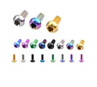 YAKUFAST M5 P0.8mm X 8 9 10 12 14 16 18 20 25mm TC4 GR5 Titanium Alloy Screw T25 Button Torx Head Multiple Color For Bicycle Disc Brake(M5 Green,M5x14mm 1 PC)