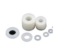 YAKUFAST Nylon Gasket M2 M2.5 M3 M4 M5 M6 M8 M10 M12 M14 M16 M22 M24 White/Black Flat Washer Insulated Flat Pad Ring Thickness 0.5~3mm(White,M10x40x2.0mm-10pcs)