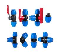 YAKUFAST PE Water Pipe Connector Pipe Fittings 20/25/32/40/50mm Water Tube Direct Pipe Quick Valve Connector Pipe Connector 1 Pc(Brown,40MM)