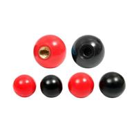 YAKUFAST Red Black Copper Core/Bakelite Core/Iron Core Ball Lever Knob Machine Tool Replacement Round Handle M4 M5 M6 M8 M10 M12(22,1pcs)