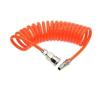 YAKUFAST Spring Pipe 3M 6M 9M 12M 15M Flexible PU Recoil Hose Tube for Compressor Air Tool Collocation EU, JPN Fittings Adapter(12mmx8mm no Fittings,12 Meter)