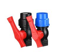 YAKUFAST Tap Water Irrigation 20/25/32/40/50mm Female Thread Plastic Water Pipe Quick Valve Connector PE Tube Ball Valves Accessories(50mm Female Black)