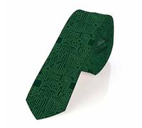 Yakuna Black Dots Men's Neckties Retro Classic Circle Geometry Men's Tie for Mens Teens Business Work Casual Wedding Party, Computer Circuit Board, 3.1 x 57.1 inches