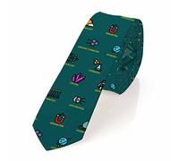 Yakuna White Floral Mens Tie Botanical Romantic Printed Floral Men's Necktie Ties for Mens Daily Wedding Party Business, Chemistry Icon, 3.1 x 57.1 inches