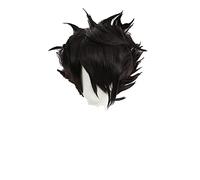 Yakusoku no Neverland Ray Cosplay Wig Short Black Heat Resistant Synthetic Hair Wig + Wig Cap