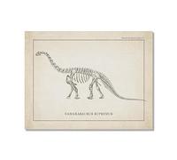 YakuWolf Vintage Dinosaur Skeleton Paleontology Wall Art Canvas Posters Dinosaur Fossils Art Prints Triceratops Sketches Pictures Boy Room Decor (SKU4,12"x16"(30 x 40 cm),Unframed)