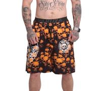 Yakuza Men's Skull Theme Swimming Shorts, Colourful, XXL