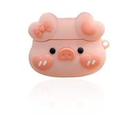 YAKVOOK Kawaii Case Compatible with AirPods Pro 3rd Generation,Cute 3D Cartoon Bow Pig Soft Silicone Protector with Keychain Girls Women Shockproof Charging Cover for AirPods Pro 3