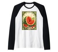 Yalda Watermelon Persian Winter Solstice Symbolism Raglan Baseball Tee