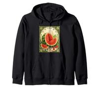 Yalda Watermelon Persian Winter Solstice Symbolism Zip Hoodie