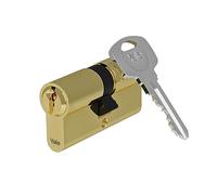 Yale 10-0552-4040-00-0211 500 Plus Series Cylinder-Double-40/40-Polished Euro Profile Cylinder, Polished Brass