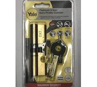 Yale 100mm Brass Euro Cylinder Lock P-YS3-5050B 50/50 (100mm) 45/10/45