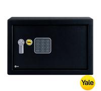 Yale 16.3L Medium Digital Safe, Electronic Keypad, Steel Security Safe, Motorised Locking Bolts, Override Keys, Black