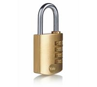Yale 40mm Combination Padlock Brass Y150B Resettable Code Security Lock Brand Ne