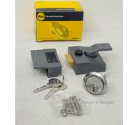 Yale 40mm Nightlatch Dark Metal Grey + SC Cylinder - Deadlocking Nightlatch