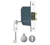 Yale 5 Lever Mortice Deadlock, High Security, Polished Chrome, 3 Inch/76 mm