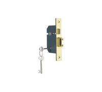 Yale 5 Lever Mortice Sashlock,External Doors, Chrome/Brass, 2.5 Inch/3 Inch