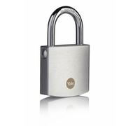 Yale - Y120B/50/127/1 High Security 50mm Brass Padlock with Chrome Finish - Open Boron Shackle - 3 Keys
