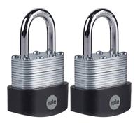 YALE - 6 Pack of Laminated Steel Padlocks (40mm) -